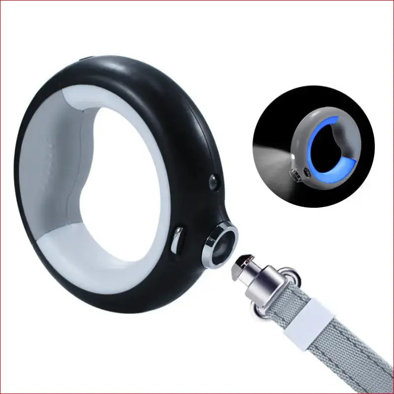 Retractable Dog Leash with LED Lamp — Safe Night Walks for Dogs
