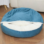 Orthopedic Dog Bed with Cozy Hood Warm & Waterproof Nest