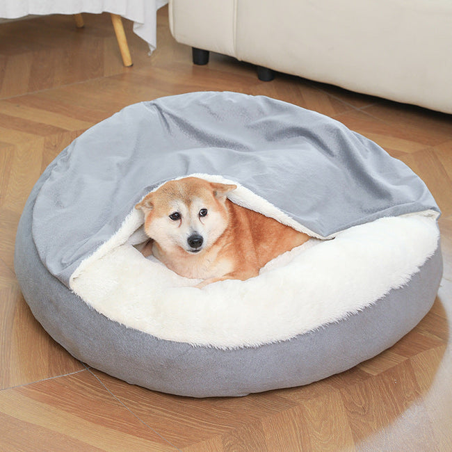 Orthopedic Dog Bed with Cozy Hood Warm & Waterproof Nest Main Image