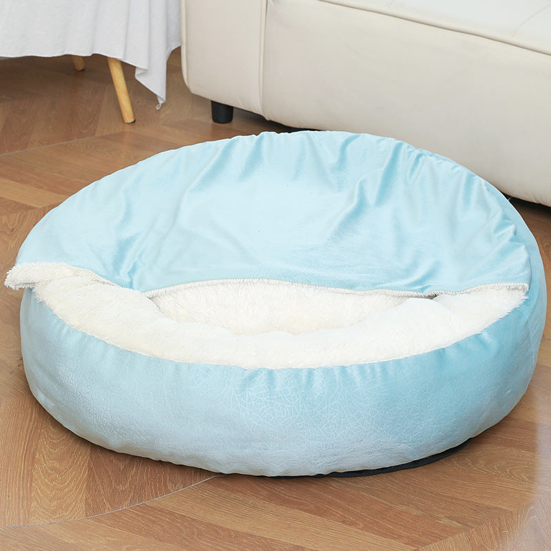 Orthopedic Dog Bed with Cozy Hood Warm & Waterproof Nest