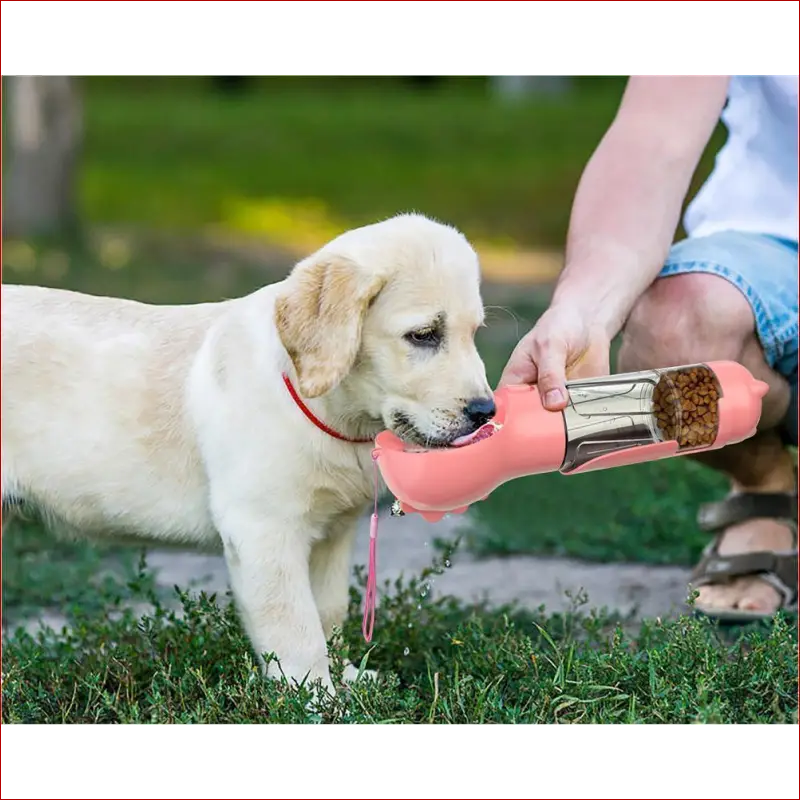 Pet Water Bottle Feeder & Garbage Bag Storage in One