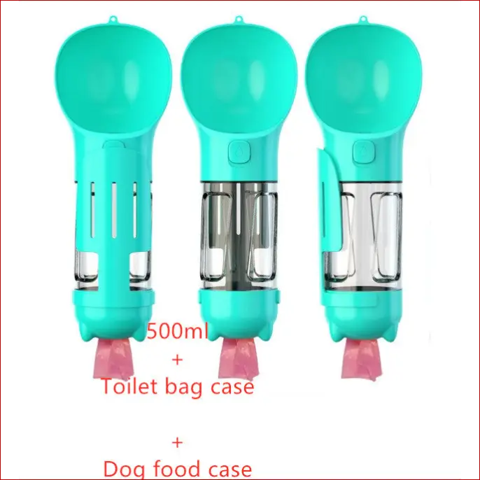 Pet Water Bottle Feeder & Garbage Bag Storage in One