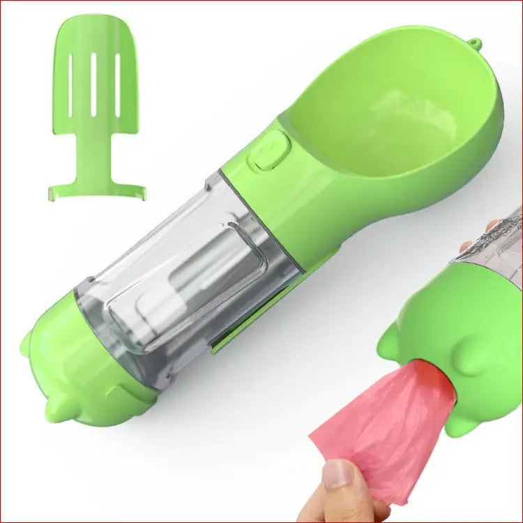 Pet Water Bottle Feeder & Garbage Bag Storage in One
