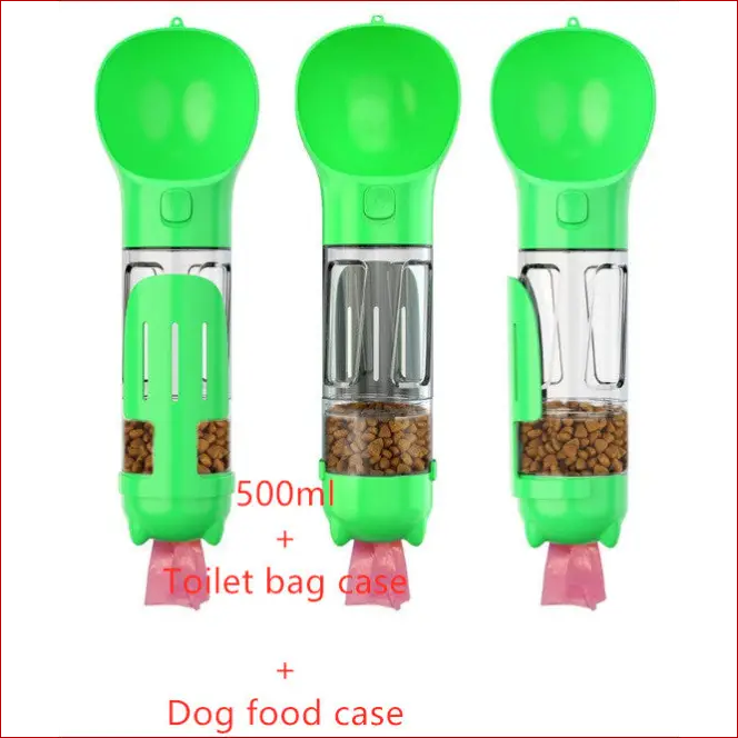 Pet Water Bottle Feeder & Garbage Bag Storage in One