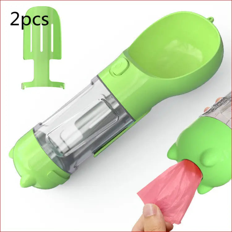 Pet Water Bottle Feeder & Garbage Bag Storage in One