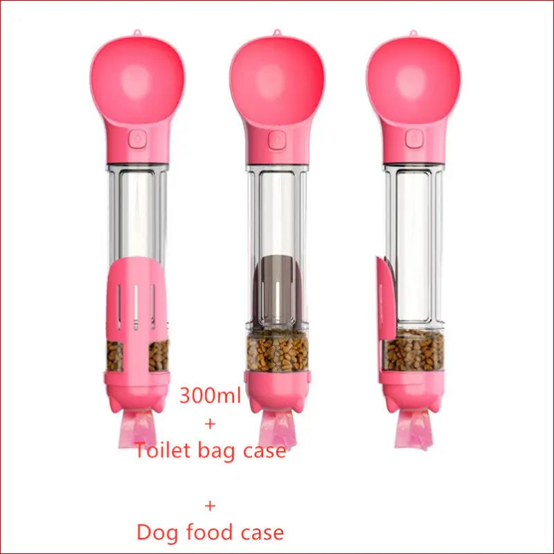 Pet Water Bottle Feeder & Garbage Bag Storage in One