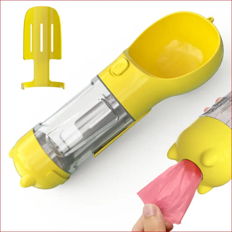 Pet Water Bottle Feeder & Garbage Bag Storage in One
