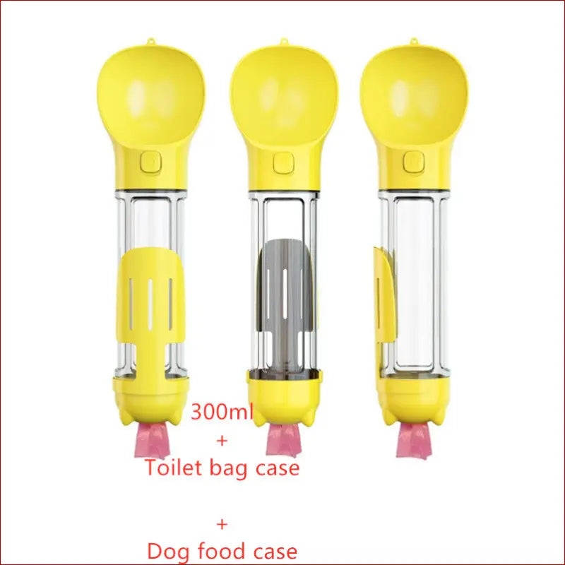 Pet Water Bottle Feeder & Garbage Bag Storage in One