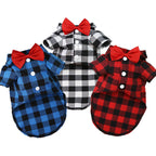 Plaid Dog Shirt Suit – Wedding Outfit for Small | Large Pets