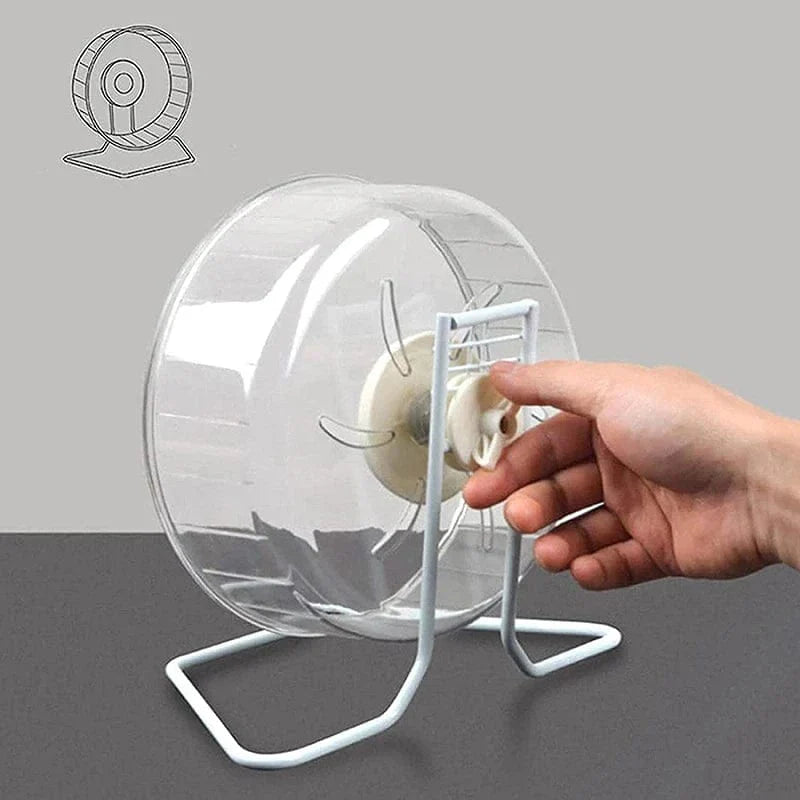 24cm Hamster Running Rotating Car Hamster Sport Mute Wheel Toy Clear Rotatory Jogging Wheel Small Pet Sports Exercise Cage