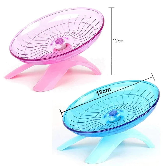 1pcs Pet Hamster Running Wheel Mute Flying Saucer Steel Axle Wheel Running Disc Toys Cage Exercise Small Animals Accessories Main Image