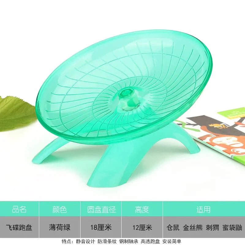 1pcs Pet Hamster Running Wheel Mute Flying Saucer Steel Axle Wheel Running Disc Toys Cage Exercise Small Animals Accessories