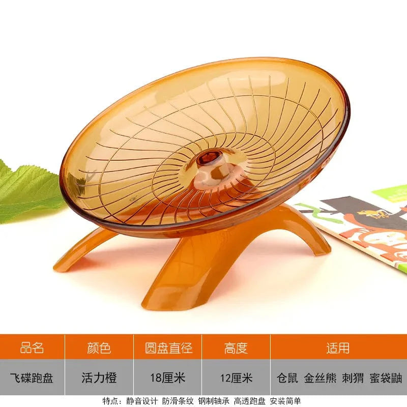 1pcs Pet Hamster Running Wheel Mute Flying Saucer Steel Axle Wheel Running Disc Toys Cage Exercise Small Animals Accessories