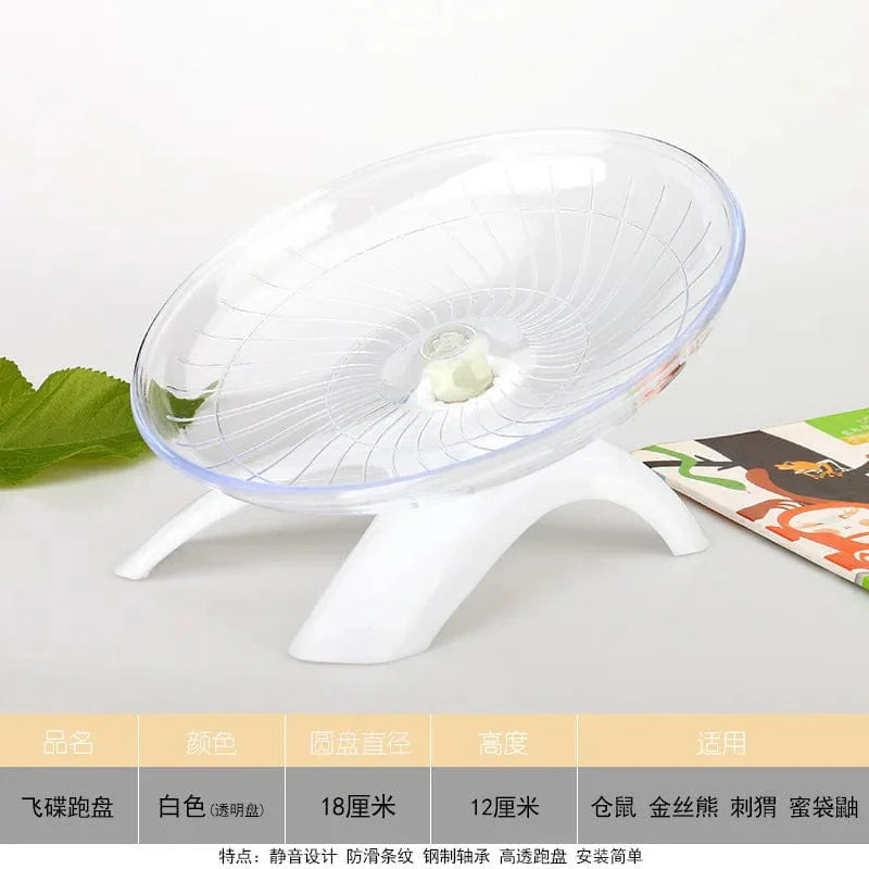 1pcs Pet Hamster Running Wheel Mute Flying Saucer Steel Axle Wheel Running Disc Toys Cage Exercise Small Animals Accessories