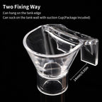 Acrylic Feeder Tube Dish Transparent Fish Tank Shrimp Snail Food Feeder Bowl Feeding Aquarium Accessories Shrimp Feeders
