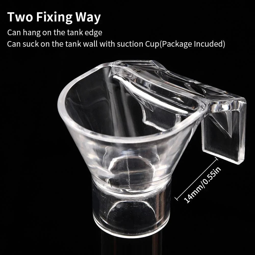 Acrylic Feeder Tube Dish Transparent Fish Tank Shrimp Snail Food Feeder Bowl Feeding Aquarium Accessories Shrimp Feeders