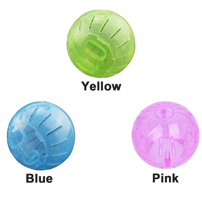 Detachable Small Animal Plastic Hamster Ball For Pets Exercise Toy Guinea Pig Running Wheel Yellow Blue Pink Playing Cage Dwarf Main Image
