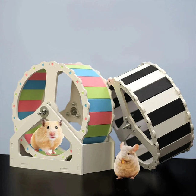 Pet Sport Wheel Hamster Disc Exercise Wheel With Stand Rotatory Jogging Wheel Hamster Running Wheel Funny Running Disc Toy Hover Image