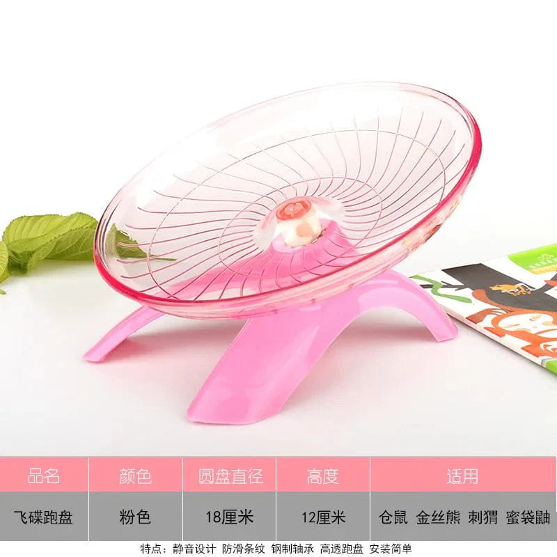 1pcs Pet Hamster Running Wheel Mute Flying Saucer Steel Axle Wheel Running Disc Toys Cage Exercise Small Animals Accessories