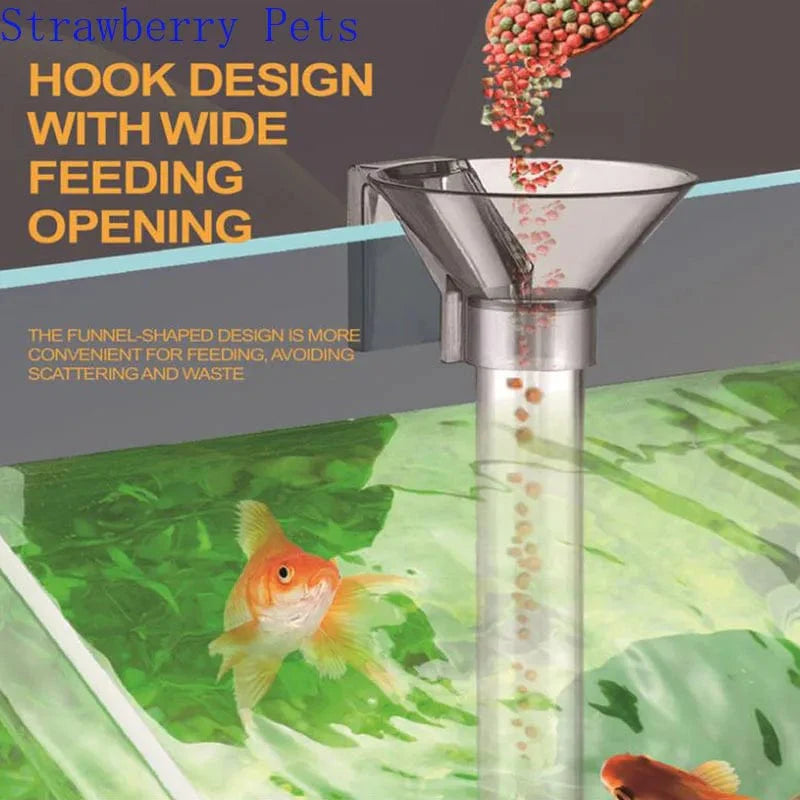 Acrylic Aquarium Feeder Tube Set Dish Transparent Fish Tank Shrimp Snail Food Feeder Bowl Aquarium Feeding Accessories Shrimp
