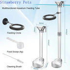 Acrylic Aquarium Feeder Tube Set Dish Transparent Fish Tank Shrimp Snail Food Feeder Bowl Aquarium Feeding Accessories Shrimp