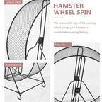Wheel Hamster Exercise Running Small Silent Chinchilla Largehedgehog Guinea Ratgerbil Metal Pet Quiet S Animal