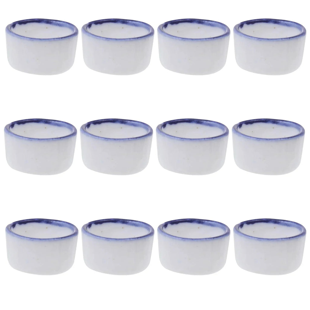 12 Pcs Basin Small Terrarium Jumping Spider Enclosure Tarantula The Fence Millipede Ceramics Mini Water Sink Reptile Baby