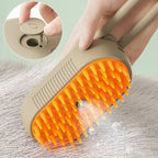 Pet Grooming Steam Brush – 3-in-1 Electric Spray for Hair Removal