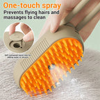 Pet Grooming Steam Brush – 3-in-1 Electric Spray for Hair Removal