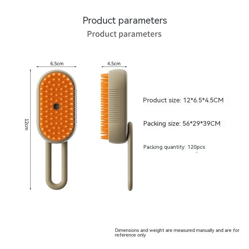 Pet Grooming Steam Brush – 3-in-1 Electric Spray for Hair Removal