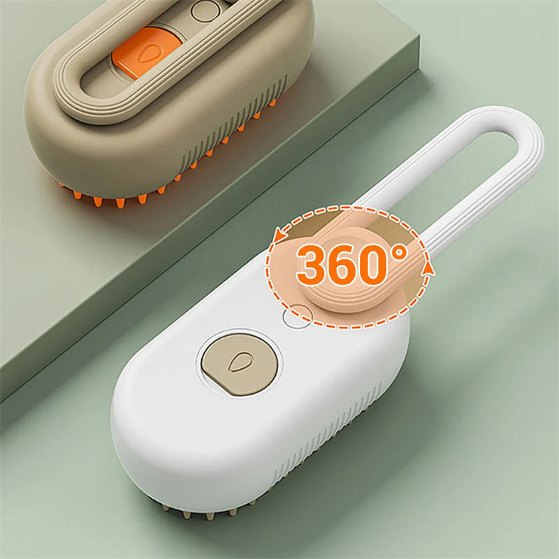 Pet Grooming Steam Brush – 3-in-1 Electric Spray for Hair Removal