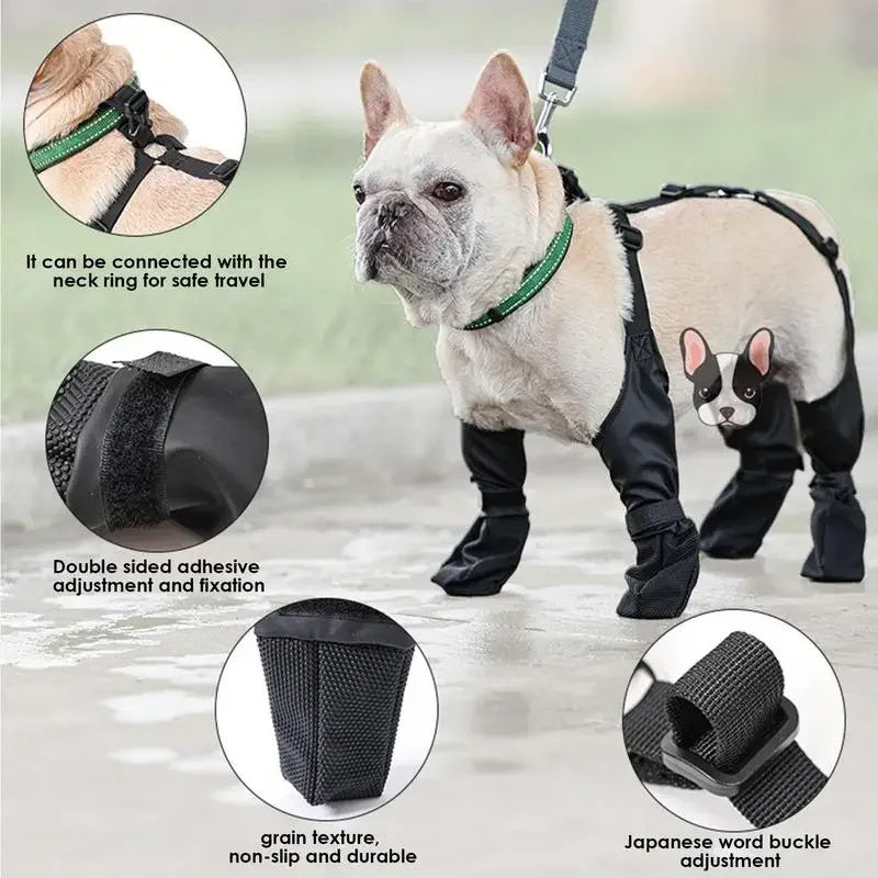Waterproof Adjustable Dog Boots - Soft Breathable Pet Shoes