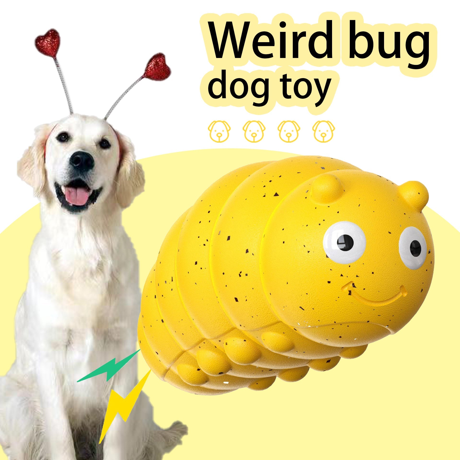 Puppy Chew Toys – Bug Shape Squeaky Teething Toy